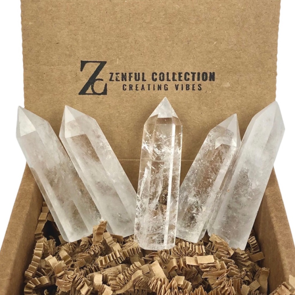 Clear Quartz Stone Healing Crystal Pyramid Tower Wand Point Obelisk Rock - Picture 6 of 9